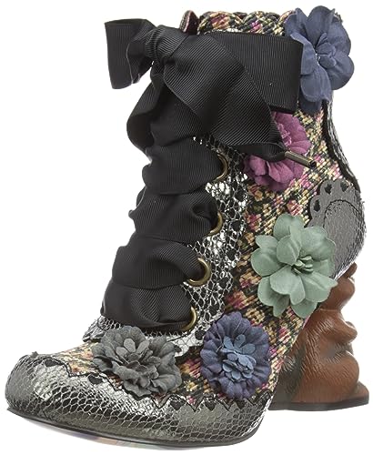 Irregular Choice Damen Nuts About You: Mode-Stiefel, Schwarz Multi, 36 EU von Irregular Choice