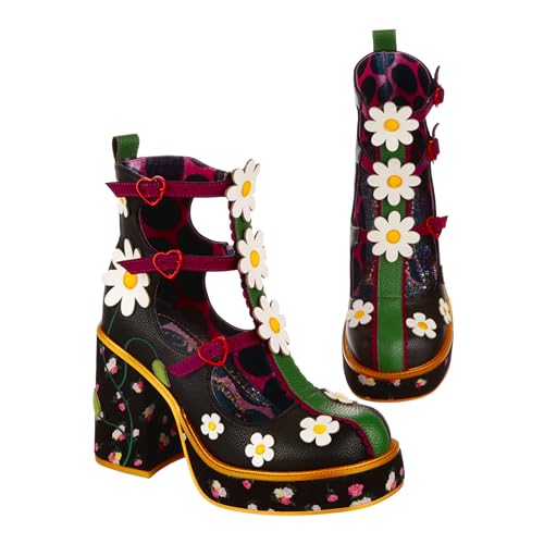 Irregular Choice Damen Sunny Hunny Stiefelette, Schwarz, 39 EU von Irregular Choice