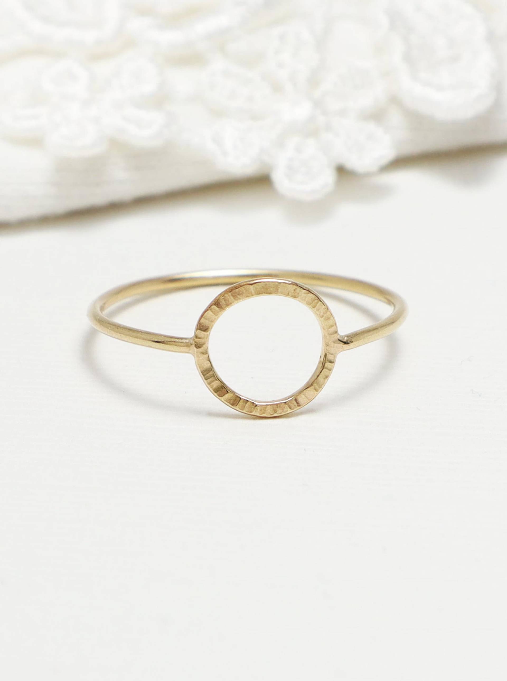 Offener Kreis Gold Ring, Ringe Für Frauen, Minimalist Versprechen Zierlicher Karma 14K Filled, Ewiger Ring | Unity von IrresistiblyMinimal