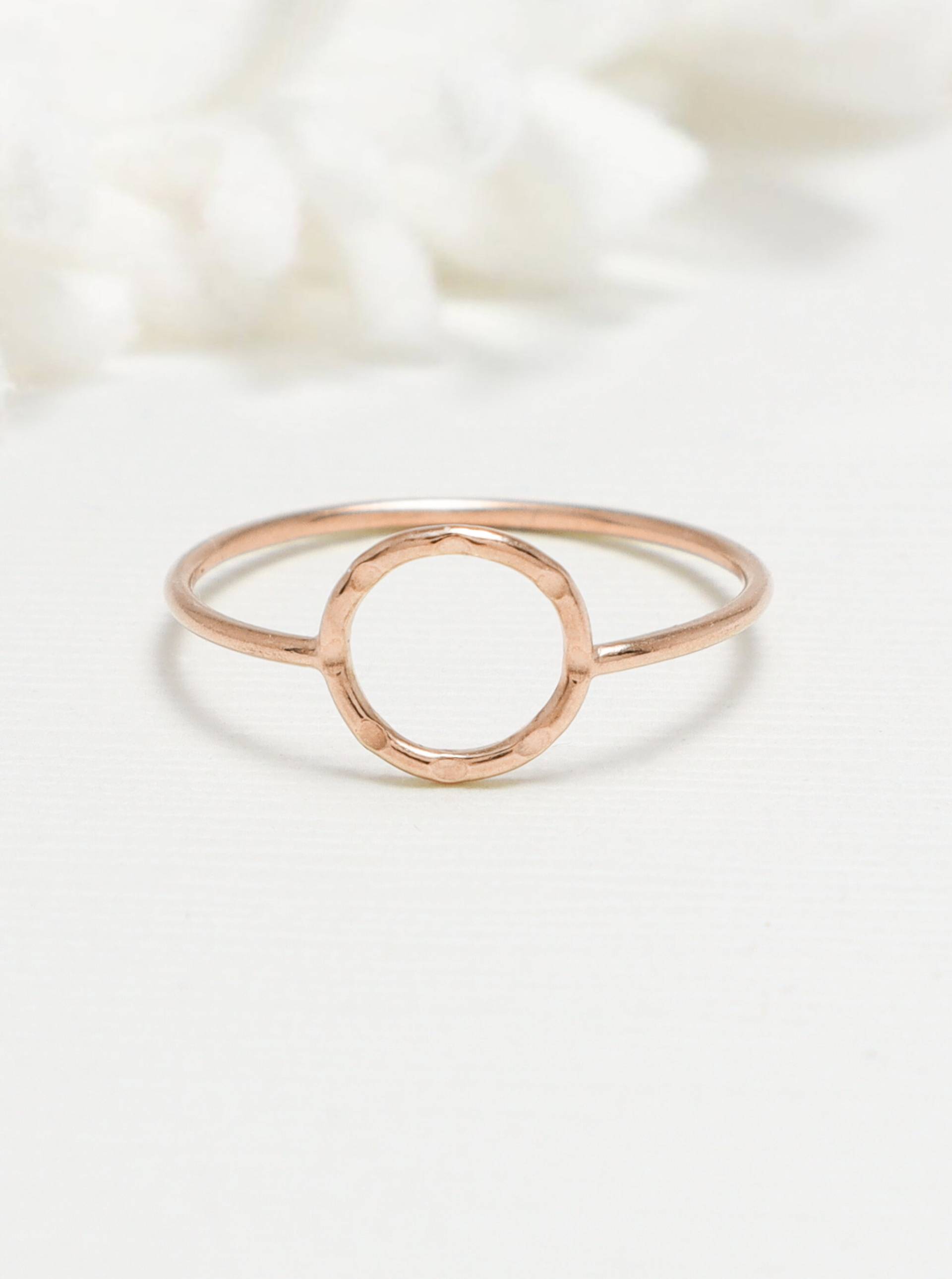 Offener Kreis Roségold Ring, Ringe Für Frauen, Minimalist Versprechen Karma 14K Filled Ewiger Ring | Einheitsring von IrresistiblyMinimal