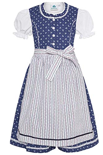 Isar-Trachten Mädchen Kinderdirndl blau mit Bluse, BLAU, 128 Isar-Trachten Mädchen Kinderdirndl blau mit Bluse, BLAU, 128 von Isar-Trachten