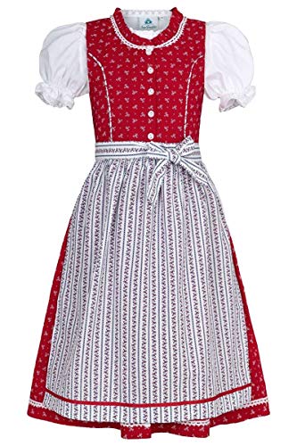 Isar-Trachten Mädchen Kinderdirndl rot mit Bluse, ROT, 146 Isar-Trachten Mädchen Kinderdirndl rot mit Bluse, ROT, 146 von Isar-Trachten