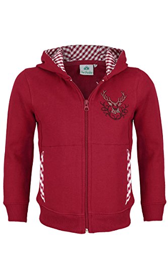 Isar-Trachten Unisex - Kinder Kinder Trachten Sweatjacke rot, Rot, 176 Isar-Trachten Unisex - Kinder Kinder Trachten Sweatjacke rot, Rot, 176 von Isar-Trachten