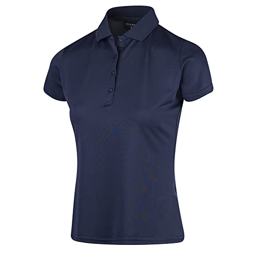 Island Green IGLTS1851 Damen Essentials Stretch Atmungsaktives Micro Pique Golf-Poloshirt, Marine, EU 46 Island Green IGLTS1851 Damen Essentials Stretch Atmungsaktives Micro Pique Golf-Poloshirt, Marine, EU 46 von Island Green