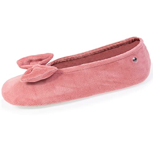 Isotoner Damenschuhe mit großer Schleife, Rosa, 35/36 EU von Isotoner