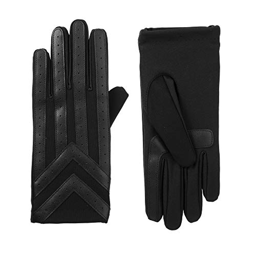 isotoner Jungen Herren Spandex mit Touchscreen Handschuhe für kaltes Wetter, Smartdri Schwarz, Large von Isotoner