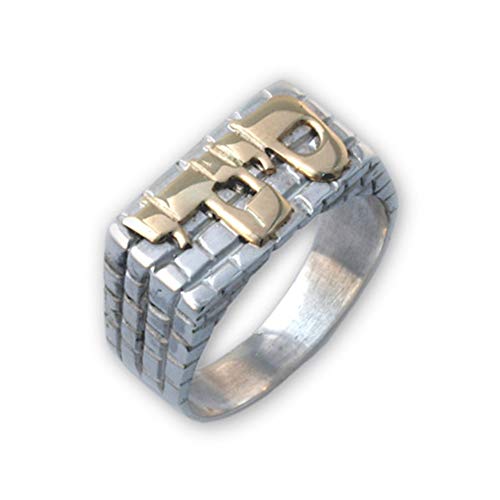 Israel Blessing Jüdischer personalisierter Kotel-Gravurring mit hebräischem Namen, Geschenk für Damen oder Herren, Judaica-Schmuckanhänger, Metall, Kein Edelstein Israel Blessing Jüdischer personalisierter Kotel-Gravurring mit hebräischem Namen, Geschenk für Damen oder Herren, Judaica-Schmuckanhänger, Metall, Kein Edelstein von Israel Blessing