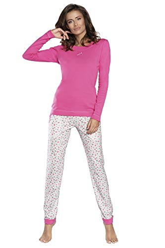 Italian Fashion IF Damen Schlafanzug lang Pyjama Set | Nachtwäsche Hausanzug Langearm Zweiteiliger Sleepwear von Italian Fashion