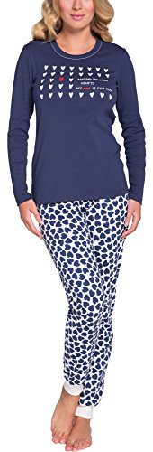 Italian Fashion Damen Schlafanzug lang Pyjama Set | Nachtwäsche Hausanzug Langearm Zweiteiliger Sleepwear Hausanzug 2021 von Italian Fashion