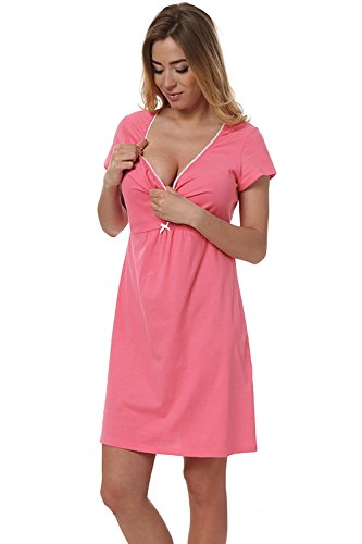 Italian Fashion Damen Stillnachthemd (XXL, Rosa) von Italian Fashion