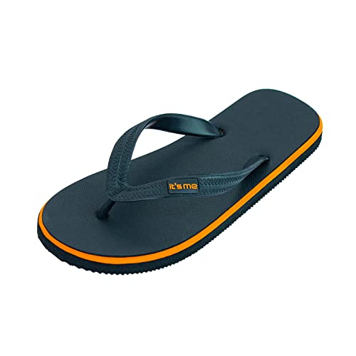 It's me Flip Flops Damen | die weichesten Flip Flops Aller Zeiten weil aus100% Naturkautschuk | (black/orange, eu_footwear_size_system, adult, women, numeric_range, wide, numeric_38, numeric_39) von Its-Me