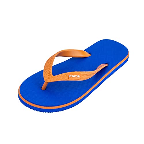 It's me Flip Flops Damen | die weichesten Flip Flops Aller Zeiten weil aus100% Naturkautschuk| (blau/orange, eu_footwear_size_system, adult, women, numeric_range, wide, numeric_36, numeric_37) von Its-Me