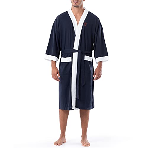 Izod Herren Waffle Knit Kimono Robe Bademantel, Marineblau, Einheitsgröße Izod Herren Waffle Knit Kimono Robe Bademantel, Marineblau, Einheitsgröße von Izod