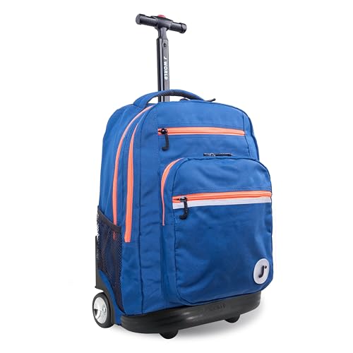 J World New York Sundance Rollrucksack für Mädchen, Jungen, Roller, Büchertasche, navy, 20 X 13 X 9 (H X W X D), Sundance Roll-Rucksack für Mädchen und Jungen von J World New York