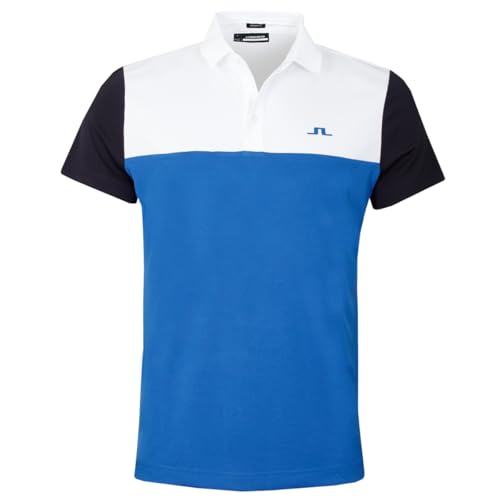 J.Lindeberg Herren Keenan Colourblock Golf-Poloshirt - Nautisches Blau - L J.Lindeberg Herren Keenan Colourblock Golf-Poloshirt - Nautisches Blau - L von J.Lindeberg