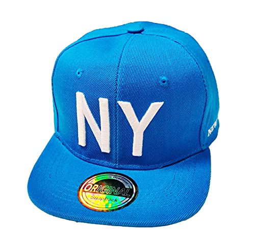 J26 Kids Kinder Snapback USA Cap Teenie Kappe Basecap Mütze Trucker Cappy Sport NY (Blau) von J26