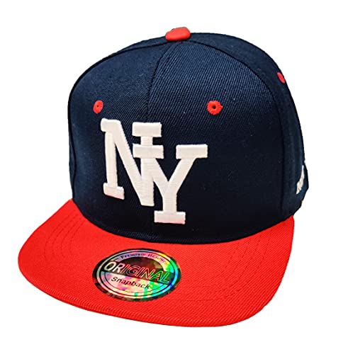 J26 Kids Kinder Snapback USA Cap Teenie Kappe Basecap Mütze Trucker Cappy Sport NY (Rot Blau) von J26