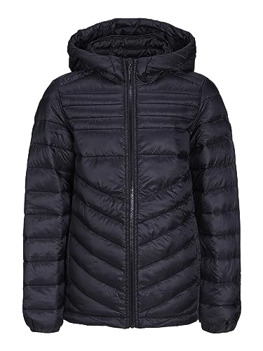 JACK&JONES JUNIOR Jungen JCOSPEED Puffer SN JNR Jacke, Black/Detail:Tone IN Tone Logo Chest, 140 EU von JACK & JONES