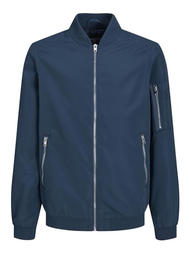 JACK&JONES JUNIOR Jungen JJERUSH Bomber NOOS JNR Bomberjacke, Ensign Blue, 116 von JACK&JONES JUNIOR