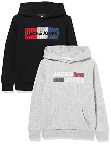 JACK & JONES Kapuzenpullover Jungen,Black/Pack:black Ply + Lgm Play,152 von JACK & JONES