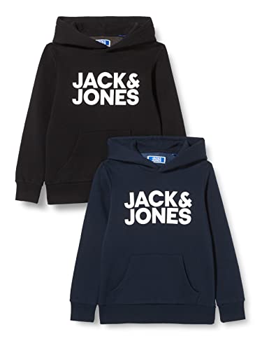 JACK & JONES Kapuzenpullover Jungen,Black/Pack:w Navy Large,152 von JACK & JONES