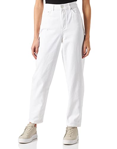 JACK & JONES Damen Jjxx Jxlisbon Mom Hw Cre4010 Jeanshose, White Denim, 31W / 32L EU von JACK & JONES