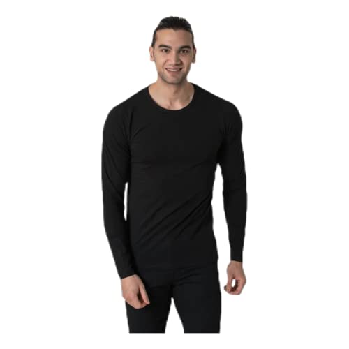 JACK & JONES Herren Longsleeve JJEBasic O-Neck Langarm-Shirt 12059220 Black L von JACK & JONES