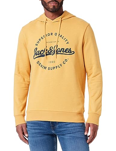 JACK & JONES, JJSTANLI Sweat Hood, Honey Gold/BIG, M von JACK & JONES