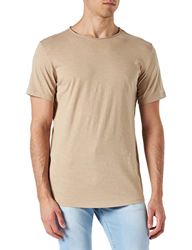 JACK&JONES Basic T-Shirt Rundhals Kurzarm Jersey Baumwolle Shirt Regular Fit JJEBASHER, Farben:Braun, Größe:L von JACK & JONES