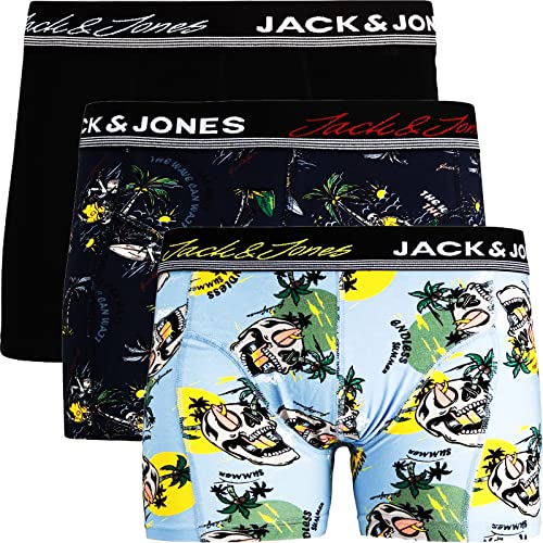 JACK & JONES Boxershorts 3er Pack Herren Trunks Shorts Baumwoll Mix Unterhose bi.s99 (M, 2) von JACK & JONES