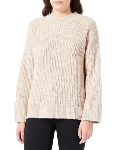 JACK&JONES Damen JXELLINORA Crew Neck Knit Strickpullover, Cloud Dancer, L von JACK & JONES