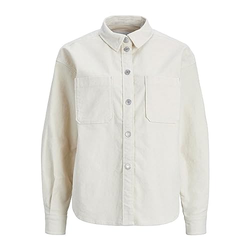 JACK&JONES Damen JXGELLY New RLX Cord Overshirt SN Jacke, Bone White, S von JACK & JONES