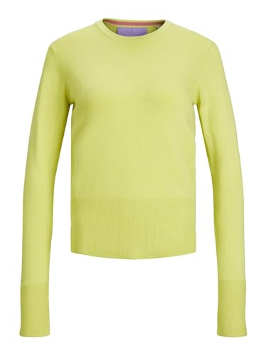 JACK&JONES Damen JXLARA Soft Crew Neck Knit NOOS Pullover, Limeade/Detail:W/Confetti Necktape, XS von JACK & JONES