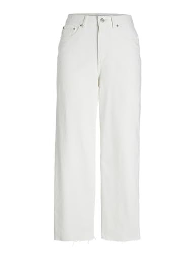 JACK&JONES Damen JXMILLA Wide HW Culotte DNM. Jeans, Weiß, 28 W/32 L von JACK & JONES