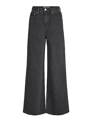 JACK & JONES Damen JXTOKYO Wide RH HW Jeans R6054 DNM Jeanshose, Black Denim, 27W / 32L von JACK & JONES