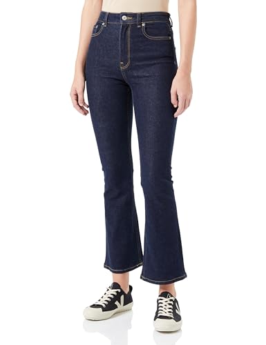 JACK&JONES Damen JXTURIN Bootcut HW Jeans C7057 DNM Jeanshose, Dark Blue Denim, 28W / 34L von JACK & JONES