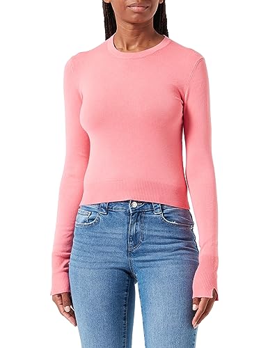 JACK&JONES Damen JXVALENTINA Soft Crop Crew N Knit NOOS Strickpullover, Confetti/Detail:W/Poinciana Necktape, xs von JACK & JONES