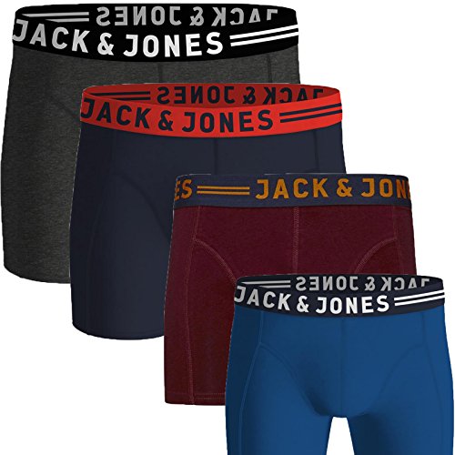 JACK & JONES Herren Boxershorts Trunks 4er Pack TA.8yt (M, 4er Pack JACLICHFIELD) von JACK & JONES