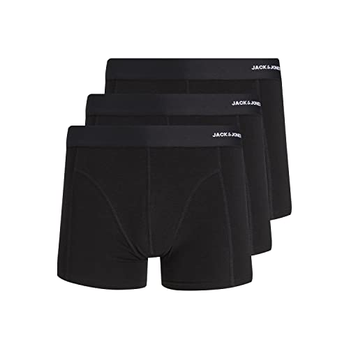 JACK & JONES Herren Jacbasic Bamboo Trunks 3 Pack Noos Boxershorts, Schwarz, M EU von JACK & JONES