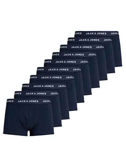 JACK & JONES Herren JACSOLID Trunks 10 Pack, Navy Blazer/Opt A, XL von JACK & JONES