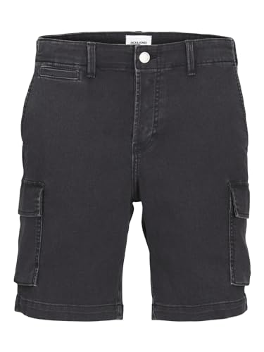 JACK&JONES Herren JJITUCKER JJCARGO Shorts MF 533 SN Cargoshorts, Black Denim, XXL von JACK & JONES