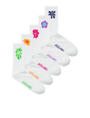 JACK & JONES Herren Jacaugust Tennis Socks 5 Pack Tennissocken, White/Pack:White - White - White - White, Einheitsgröße JACK & JONES Herren Jacaugust Tennis Socks 5 Pack Tennissocken, White/Pack:White - White - White - White, Einheitsgröße von JACK & JONES