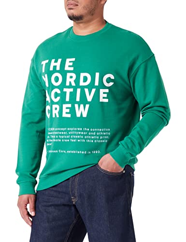 JACK & JONES Herren Jcovibes Sweat Crew Neck Sweatshirt, Verdant Green, XXL von JACK & JONES