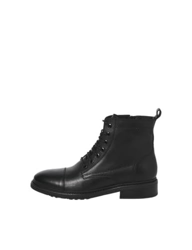 JACK & JONES Herren Jfwwentworth Leather Boot Sn, Black, 46 EU JACK & JONES Herren Jfwwentworth Leather Boot Sn, Black, 46 EU von JACK & JONES