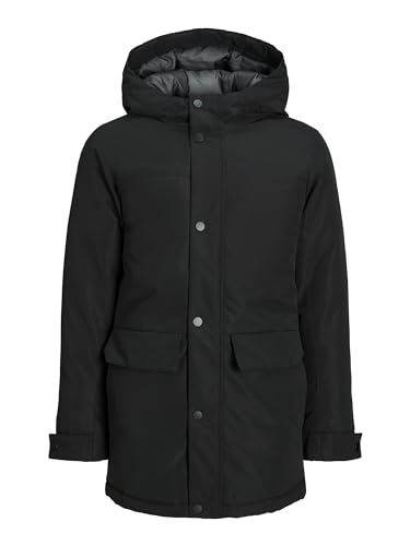 JACK&JONES JUNIOR Jungen JJCHAMP Jacket JNR Parka, Black, 128 von JACK & JONES