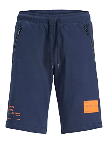 JACK & JONES JUNIOR Jungen Jpstactive Go Jnr Sweat Shorts, Navy Blazer, 152 von JACK & JONES