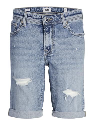 JACK&JONES Jungen JJIRICK JJORIGINAL CB 052 JNR Shorts, Blue Denim, 176 cm von JACK & JONES