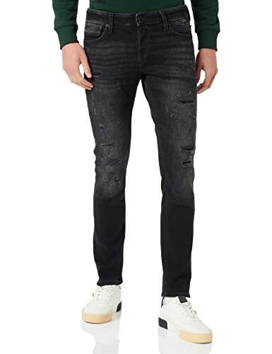 JACK & JONES Herren Jeans JJIGLENN JJBLAIR GE 802 - Slim Fit - Black Denim, Größe:30W / 30L, Farbvariante:Black Denim 12219593 von JACK & JONES