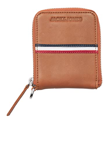 JACK & JONES Men's JACELIAS Leather Wallet Geldbörse, Cognac von JACK & JONES