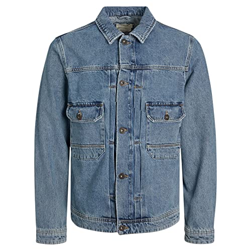 Jack & Jones Men's JJIKEVIN JJJACKET CJ 703 PCW LN Jeansjacke, Blue Denim, L von JACK & JONES